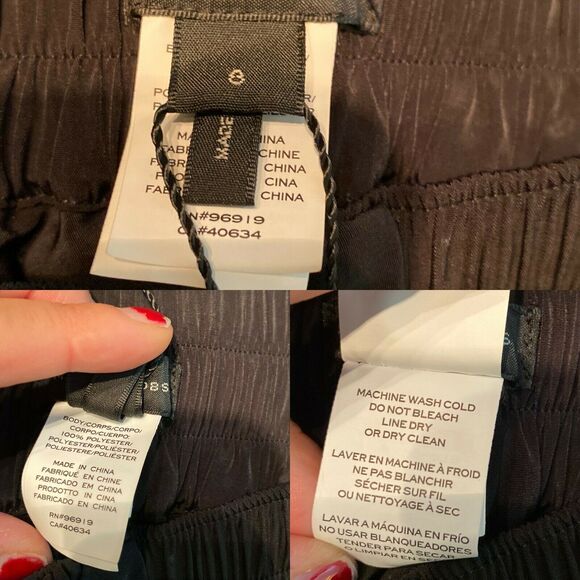 MARC JACOBS Black Maxi Skirt Wrap Elastic Waist Pleated Minimalist Luxury 10 NWT - Picture 6 of 9